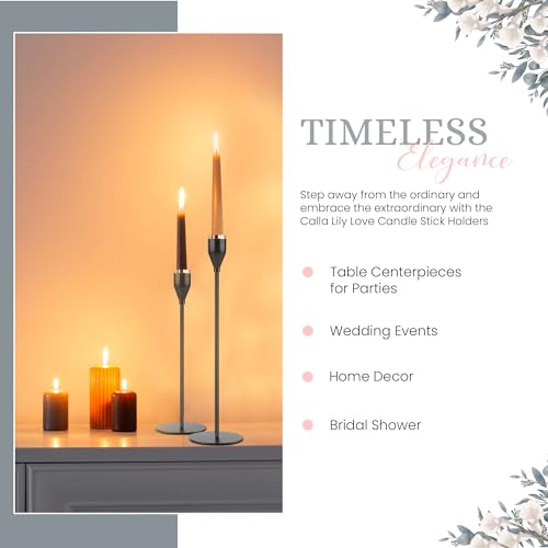 Calla Lily Love 1234 Candle Holder, Modern Metal Taper Candle Holders thumb #4