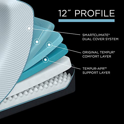 Image of Tempur-Pedic ProAdapt 12 inch Pressure-Relieving Memory Foam Mattress with Cooling Cover, Medium Memory Foam Mattress for Pressure Relief, King
