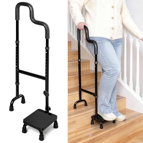 Stair Assist Cane with Large Pedal, 2-in-1 Stair Climbing Assist