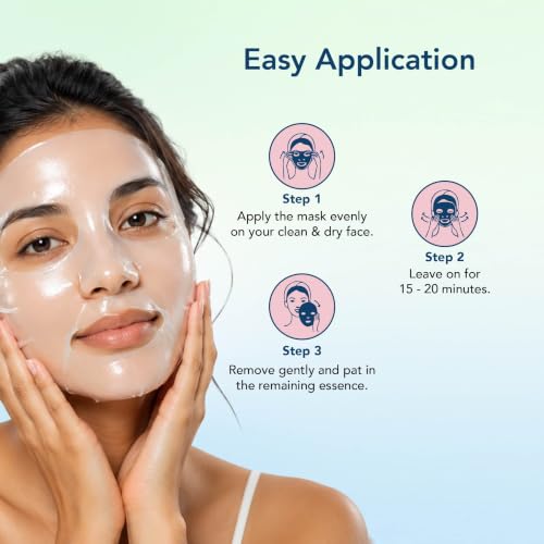 Image of K DERMA Korean Glass Skin Essence Jelly Glow Sheet Mask, Ceramide Infused, Dermatologically Tested, 25g