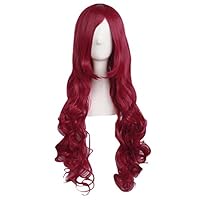 Parrucca Lunga Riccia 80 Cm - Fibra Termoresistente, Colore Rosa Rouge, Per Cosplay E Travestimenti - Foto 3