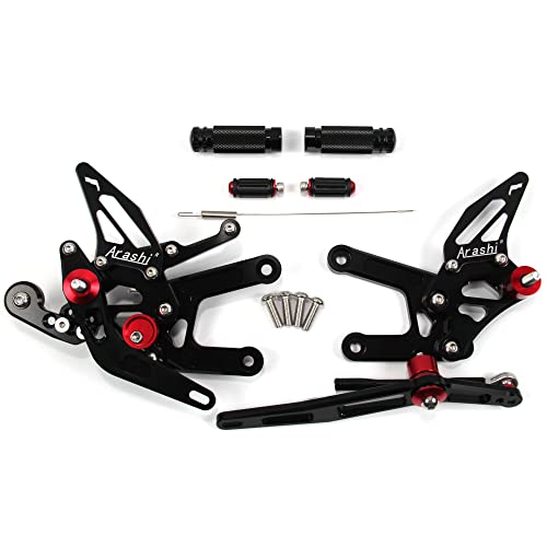 Repose-pieds réglables YZF R6 aluminium noir haute finition