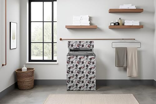 Image of Stylista Top Load Fully Automatic Washing Machine Cover Compatible for IFB 8 kg, 8.5 kg, 9 kg & 9.5 kg, Traditional Pattern Cream