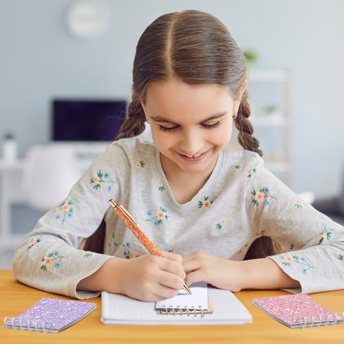 Image of Glenmal 120 Pcs Mini Notepads for Kids Party Favors Mini Tie Dye Note Pads Glitter Colorful Little Pocket Notepads for Girls Gift Classroom Rewards 20 Pages Each (Light Color)