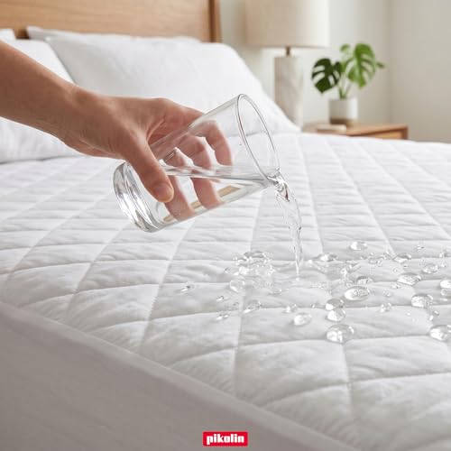 Protège-Matelas 90x190 PIKOLIN Imperméable et Matelassé pour Lit Une Place