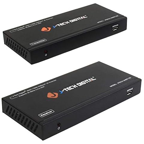 J-Tech Digital Long Range HDMI Extender Over Cat6 150m/492ft HDBaseT 4K60Hz 18Gbps Extender PoC, Bi-Directional IR, Supports Dolby Digital, DTS, with EDID, CEC, RS-232 Passthrough [JTECH-UHDT150] Cover