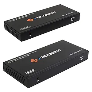 J-Tech Digital Long Range HDMI Extender Over Cat6 150m/492ft HDBaseT 4K60Hz 18Gbps Extender PoC, Bi-Directional IR, Supports Dolby Digital, DTS, with EDID, CEC, RS-232 Passthrough [JTECH-UHDT150]