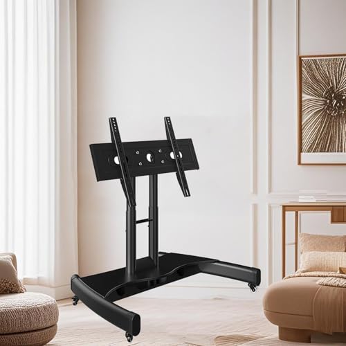 Soporte móvil de TV con ruedas ajustable en altura miniatura 1