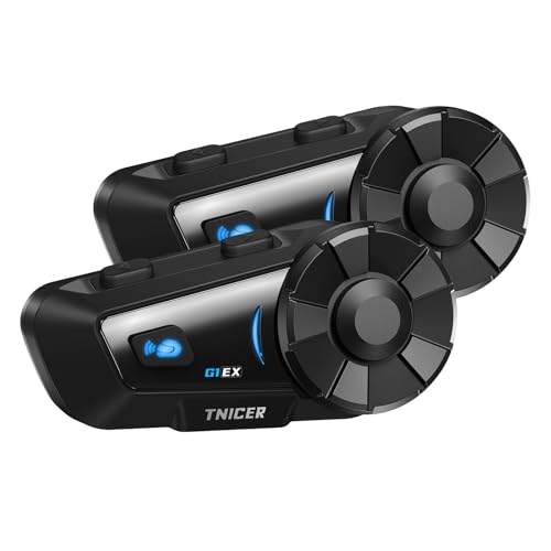 TNICER バイク インカム G1EX インカム Bluetooth5.2 インカムバイク用通信機器 6人同時通話 ワンクリックで自動ペアリング 20時間連続使用 通信距離1000m 自動通信回復 日本語音声ガイダンス 他ブランドのインカムと接続可能 音