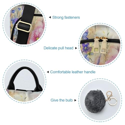 Image of Summer Floral Purple Women Backpack Purse Anti-theft Casual Shoulder Bag Fashion Ladies Bags
