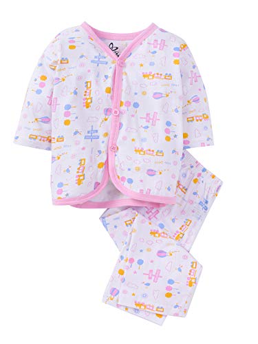 Image of babywish Baby Boys and Baby Girl Clothing Set 100% Cotton Full Sleeve Jhabla T-Shirt Trouser Pajama Newbrn Kids Clothes Set