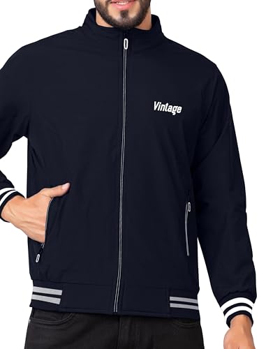Image of FTX Men Solid Full Sleeve Grey Color Regular Fit Windcheater Casual Jacket