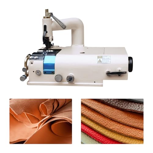 Pxolerig SM-801 Industrial Leather Skiving Machine, 50mm Max Width Edge Thinning & Precision Skiver, 1200RPM Adjustable Leather Splitter for Shoe/Bag/Belt Crafting, Heavy-Duty Leatherworking Tools