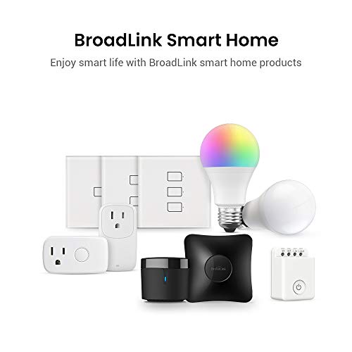 BroadLink - Smart Touch Wall Switch EU-Version, 2-Fach-Ein-Draht-Schalter, kein Neutralleiter oder Kondensator erforderlich, funktioniert mit Alexa und Google Home, Hub erforderlich