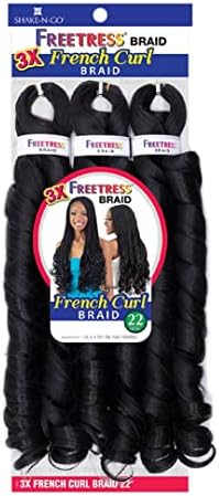 FREETRESS BRAIDS 3X French Curl Braid 22'' (3 Pack, 1B)
