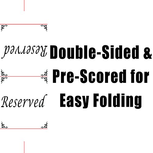 Freestanding Reserved Cards For Wedding Reception Tables, 20 Pk Black And White Design. Double-Sided 5X5.5 Table Tents Are Elegant, Versatile Event Decor For Banquet Hall, Ballroom, Party And Luncheon #TOP5