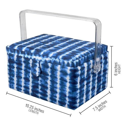 image for SINGER Large Sewing Basket with Notions & Matching Pin Cushion | Sewin
