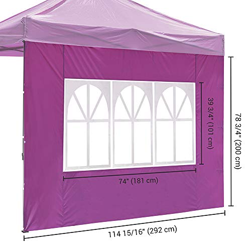 Instahibit 1080D Universal Window Decor Sidewall Fit 10Ft Outdoor Patio Gazebo Party Sunshade Panel Sheet Canopy Tent 1 Pack #TOP7