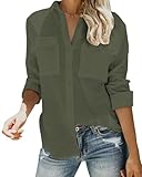 Friptspyg Blusa de Muselina Camisas de Manga Larga para Mujer Camisa de Mujer...