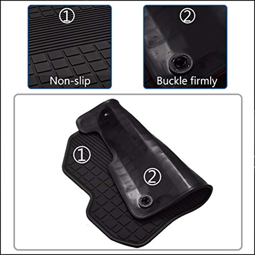 Megiteller Car Rubber Cargo Mat Liner Custom Fit For Ford Escape 2013 2014 2015 2016 2017 2018 Odorless Washable Heavy Duty Anti-Slip All Weather Black #TOP3