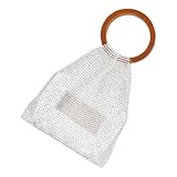 Bolsos hechos a mano – Bolso brillante de con asa, elegante de mano para mujer, perfecto para familiares, amigos, novia, viajes, hogar, uso interior y exterior, viajes diarios, fiestas
