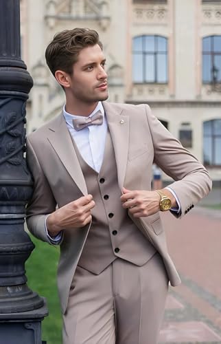 Mens Suit 3 Piece Slim Fit Suits for Men Formal Business Wedding Groom Prom Dress Set2