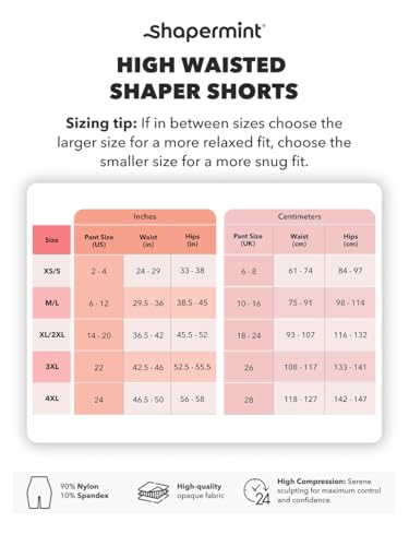 Image of SHAPERMINT High Waisted Body Shaper Shorts Shapewear for Women Tummy Control Thigh Slimming Technology