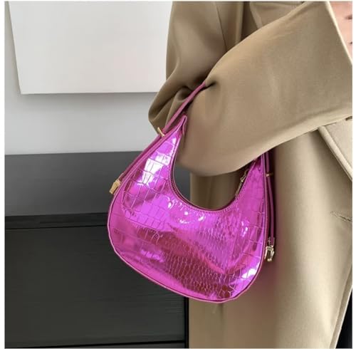 Chic Crocodile Pattern Leather Hobo Bag - Image 2