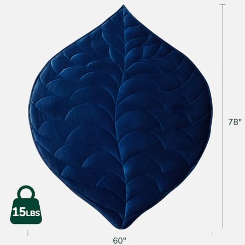 Image of Weighted Blanket for Adults 15 lbs, 60 inch x 78 inch washable Blankets, Navy Blue
