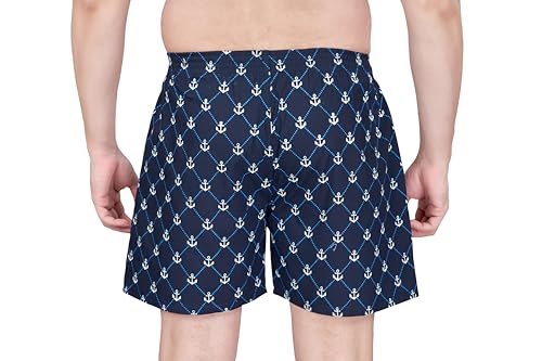 Image of Nermosa Pure Cotton Comfortable & Breathable Printed Regular Shorts /Boxer for Men, Pack of 3