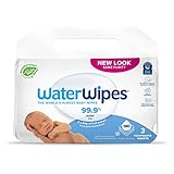 WaterWipes Biodegradable Original Baby Wipes, 99.9% Water Based Wipes, Unscented & Hypoallergenic...