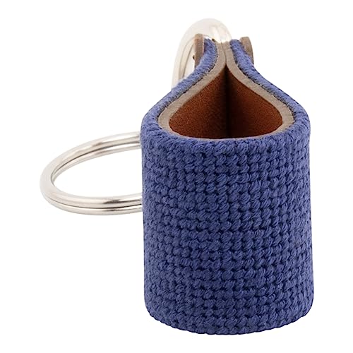 Image of Leather Hand-Stitched Needlepoint Key Fob or Key Chain