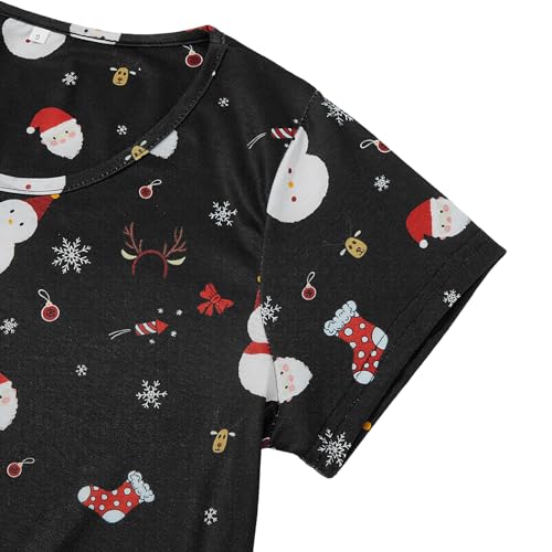 Image of American Trends Nightgowns for Women Cotton Night Shirts Short Sleeve Knee-Length, Sleep Shirts Summer Pajamas Sleepwear