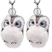HONGLIUDSF Lot de 2 mini porte-clés en peluche en forme de hibou pour enfants