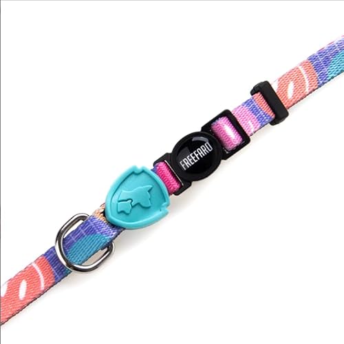 FreeFaro - Coleira para Gatos Candy | Ajustável, Poliéster Resistente, Fecho de Pressão com Liberaçã