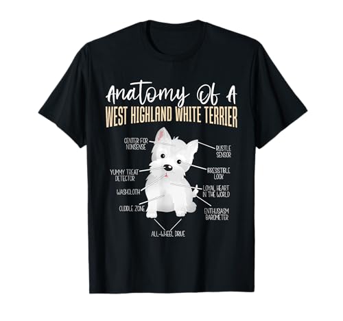 Westi Anatomy Of A West Highland White Terrier Camiseta