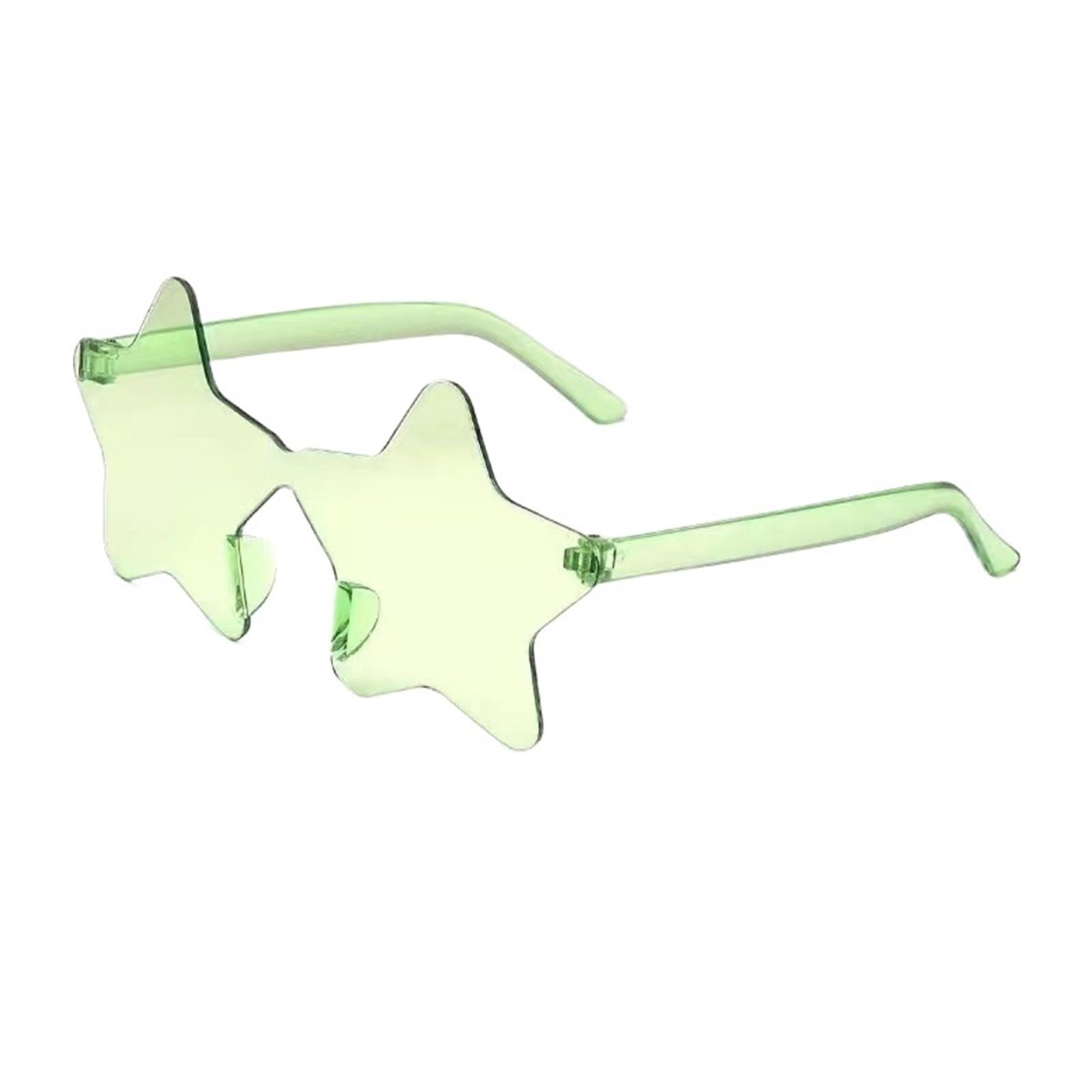 20pcs Borderless Five-Pointed Star Sunglasses Candy Color Sun Glasses Outdoor Hip-hop Eyewear For Night Out Party(Color 4)
