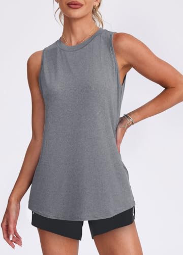 Image of Womens Workout Tank Tops Lightweight Sleeveless Shirts for Women Loose Fit Tops for Athletic Running Tennis Yoga