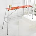 Portable Scaffolding Platform 71(L) x11(W) x28-47(H)'', 660 Lbs Capacity Adjustable Work Platform,Heavy Duty Folding Aluminum Steel Scaffold Ladder Step Stool for High Painting Cleaning Drywall