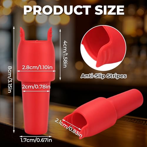 Bouchons de bouteille de vin en silicone (Lot de 4) réutilisables pour verre et bière