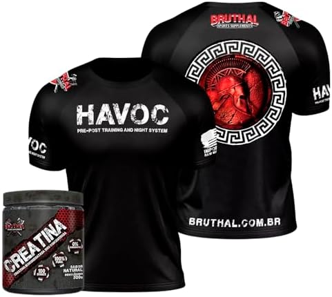 Kit Camiseta Havoc + Creatina 300g Pura - Bruthal Sports Suppleme...