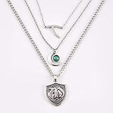 Hope Mikaelson Legacies Layer Necklace Family Crest Pendant Wishbone Necklace Women Cosplay Jewelry Wish Pendant Clavicle Chain