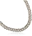 Anne Klein Silver-Tone Crystal Glass Tubular Pave Collar Necklace, 16