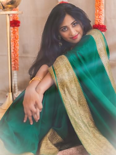 Image of Shasmi Women's Navy blue Banarasi Pure Kanjivaram Silk Saree Soft new ladies Design Wear Pattu Sarees 2026 Cotton Party Sari collections With Blouse Piece for Wedding sadi (KS-224)