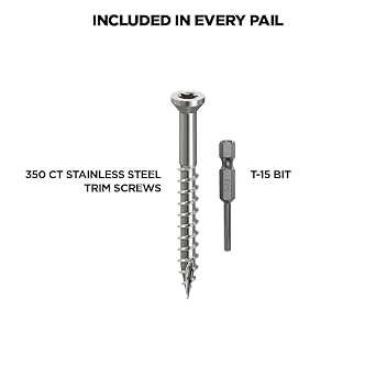 CAMO Premium Trim Screws 2 #8 305 Stainless Steel (350 ct)