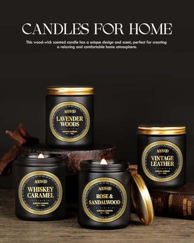 AOOVOO-Scented-Candles-for-Men-Candles-for-Home-Scented-Soy-Candles-Scented-Candles-Set-Men-Candle-Set-Rose-SandalwoodWhiskey-CaramelLavenderLeather-Candles-Set-T AOOVOO Scented Candles for Men Candles for Home Scented Soy Candles Scented Candles Set Men Candle Set Rose SandalwoodWhiskey CaramelLavenderLeather Candles Set T