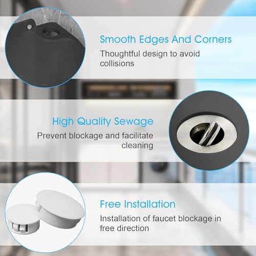 Waschbecken aus Kunststoff Ausgussbecken Handwaschbecken Einfach Spülbecken aus Kunststoff mit Schlauch Abflussstopfen für Garten Garage Keller Wohnmobil (Grau)