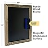 Excello Global Products Rustic Tabletop Chalkboard: Includes 4 Liquid Chalk Markers Magnetic Eraser - Adjustable Small Magnetic Board Kitchen Sign - Vintage Decoration Countertop Memo - 15"x11" Inches #3