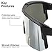 KLEIN TOOLS 03003 Polarized Blade Safety Glasses Silver Lens, ANSI Z87.1+ Impact-Rated, Anti-Fog and Scratch-Resistant, 99.9% UV Protection, Optical Class-1 Clarity Lens