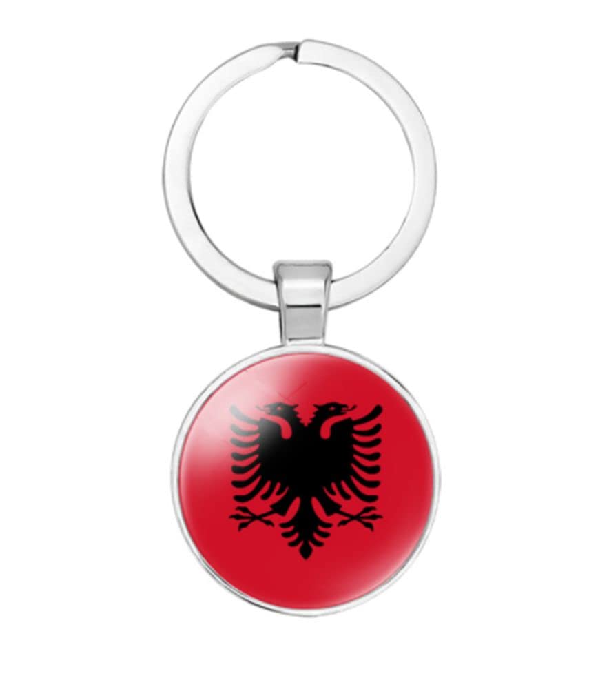 Nigeria Flag Keychain - Stainless Steel & Glass Keyring Gift For Men & Women - View #4